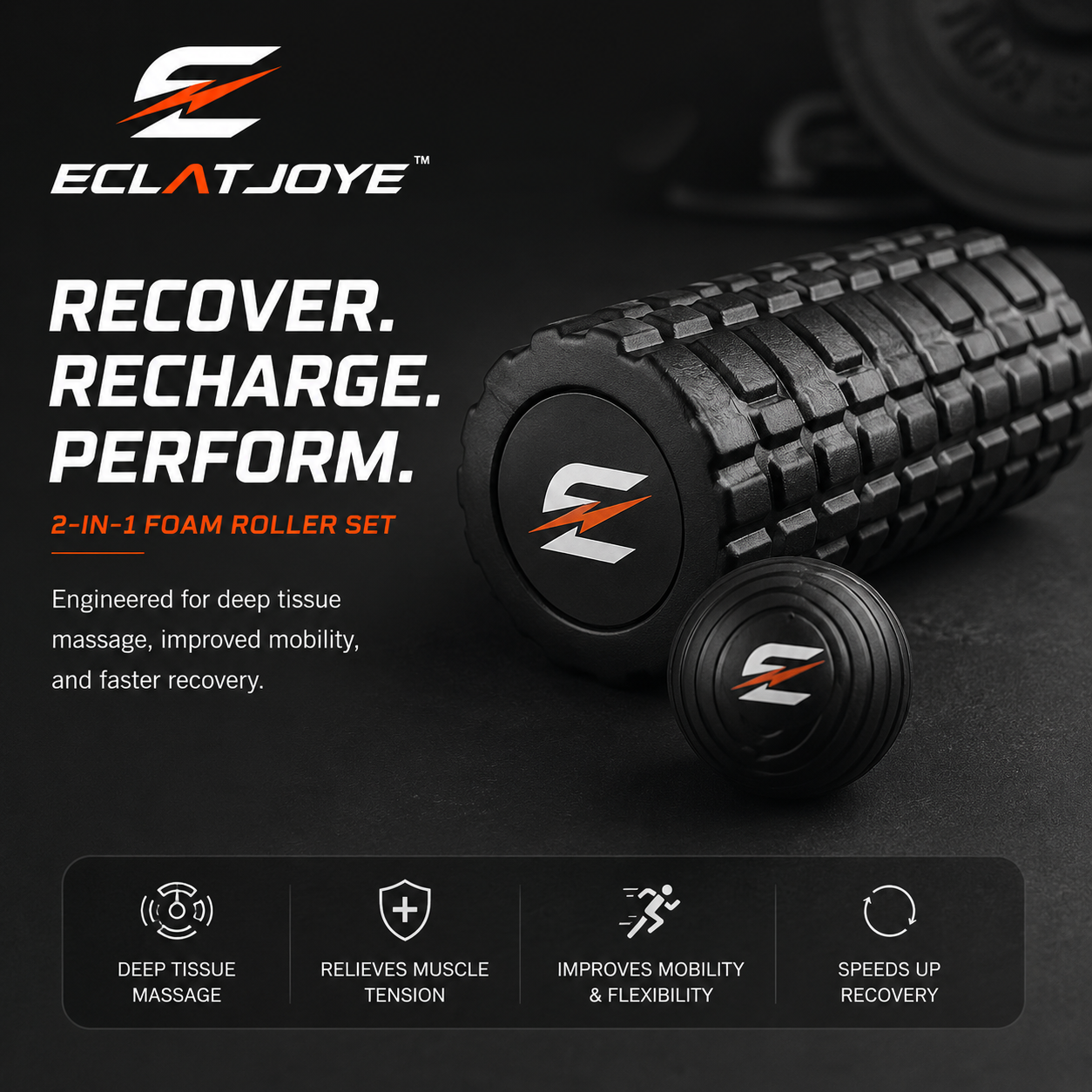 ECLATJOYE™ FlexCore Recovery Roller Set