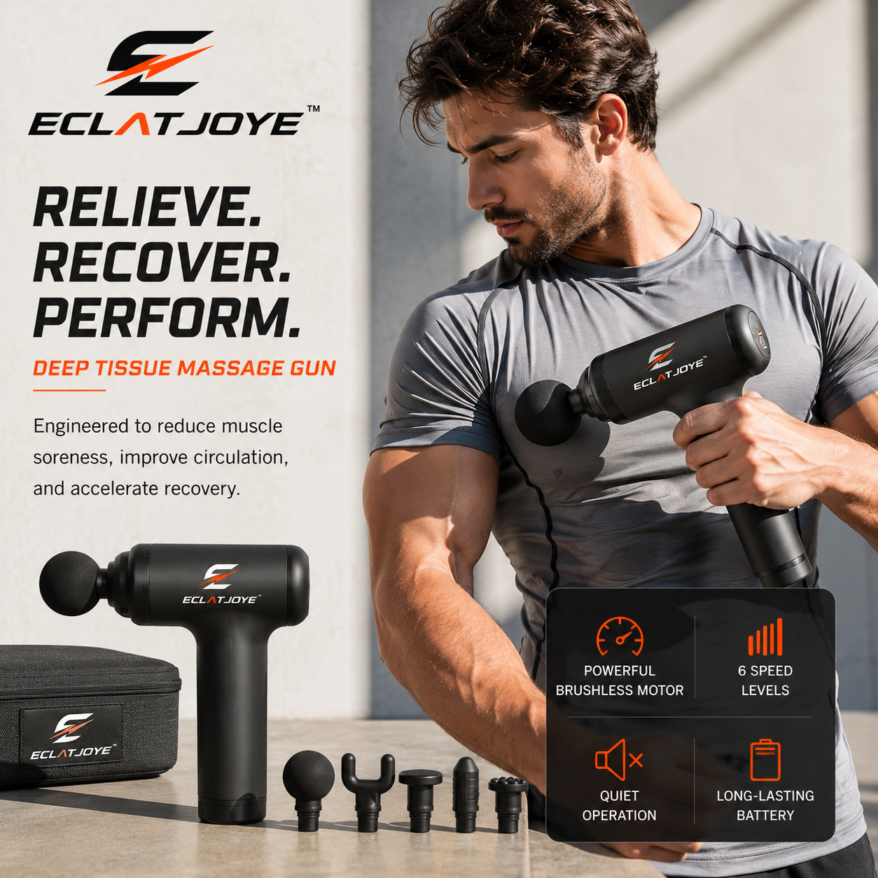 ECLATJOYE™ PulseForce Pro Massage Gun