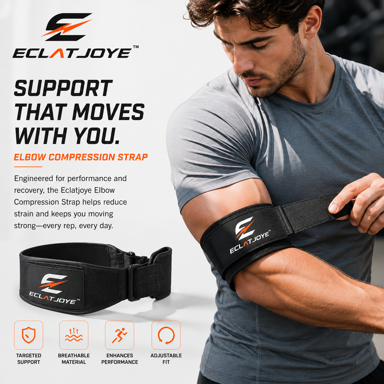 ECLATJOYE™ FlexGuard Performance Elbow Strap